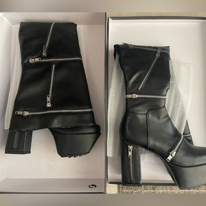 NWB 📦 Platform Thigh High Zip Boots